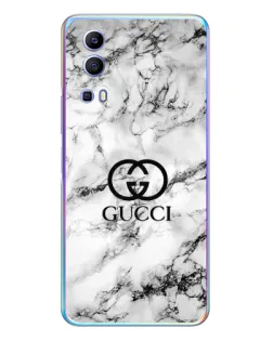 Чехол для Vivo Y72 с картинкой «Gucci — мраморный шик»