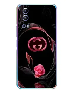 Чехол для Vivo Y72 с картинкой «Gucci — неоновая роза»