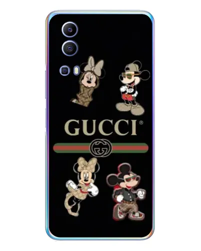 Чехол для Vivo Y72 с картинкой «Gucci — герои Disney и монограмма» Чехол для Vivo Y72 с картинкой «Gucci — герои Disney и монограмма»