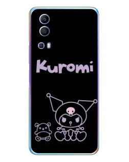 Чохол для Vivo Y72 з картинкою «Kuromi — чорний мінімалізм»