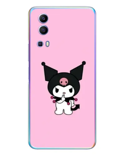 Чехол для Vivo Y72 с картинкой «Kuromi — розовая нежность»