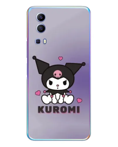 Чехол для Vivo Y72 с картинкой «Kuromi — фиолетовый арт»