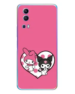Чехол для Vivo Y72 с картинкой «Kuromi и My Melody»