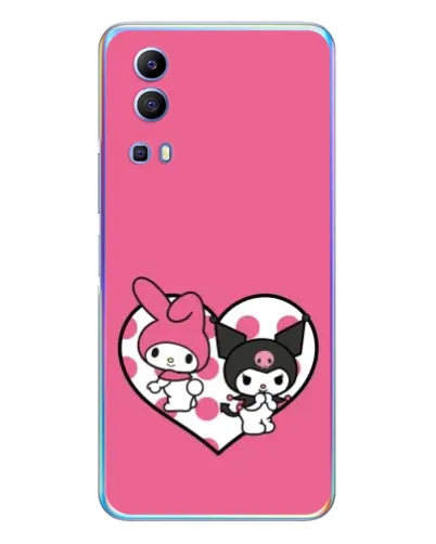 Чехол для Vivo Y72 с картинкой «Kuromi и My Melody»