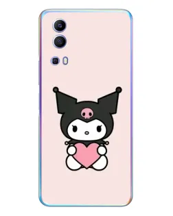 Чехол для Vivo Y72 с картинкой «Kuromi и сердце»