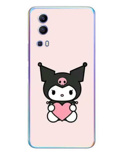 Чехол для Vivo Y72 с картинкой «Kuromi и сердце»