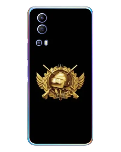Чехол для Vivo Y72 с картинкой «PUBG — оранжевый градиент»