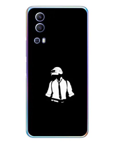 Чехол для Vivo Y72 с картинкой «PUBG — белый шлем»