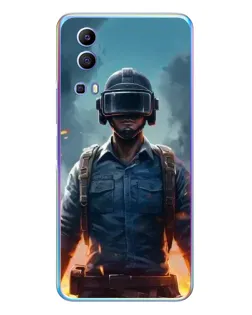 Чехол для Vivo Y72 с картинкой «PUBG — реалистичный герой»