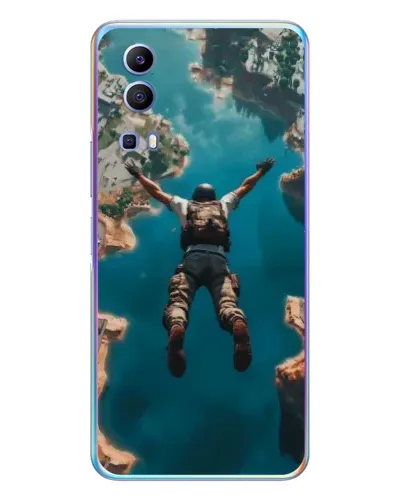 Чехол для Vivo Y72 с картинкой «PUBG — свободное падение»