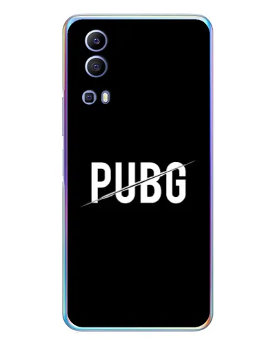Чехол для Vivo Y72 с картинкой «PUBG — белый логотип»