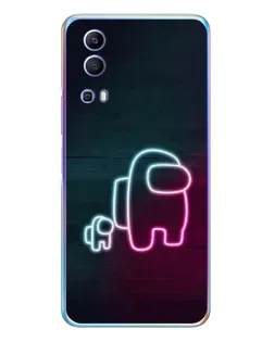 Чехол для Vivo Y72 с картинкой «Among Us неон-арт»