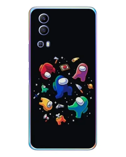 Чехол для Vivo Y72 с картинкой «Among Us космос»