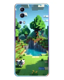 Чехол для Vivo Y72 с картинкой «Minecraft летний день»