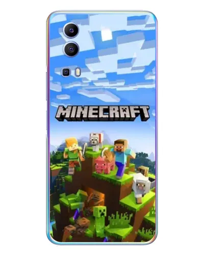 Чехол для Vivo Y72 с картинкой «Minecraft классический мир»