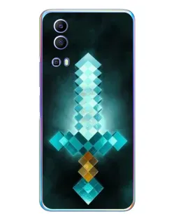 Чехол для Vivo Y72 с картинкой «Алмазный меч неон»
