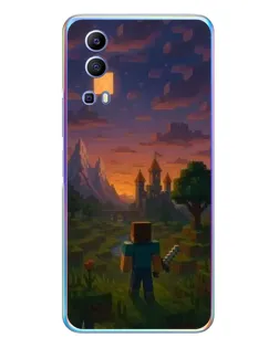 Чехол для Vivo Y72 с картинкой «Стив у башни»