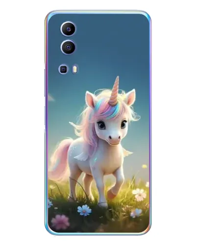 Чехол для Vivo Y72 с картинкой «Единорог на поляне» Чехол для Vivo Y72 с картинкой «Единорог на поляне»