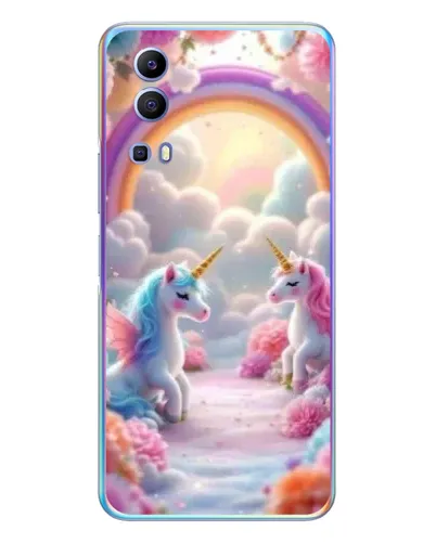 Чехол для Vivo Y72 с картинкой «Радуга и единороги» Чехол для Vivo Y72 с картинкой «Радуга и единороги»