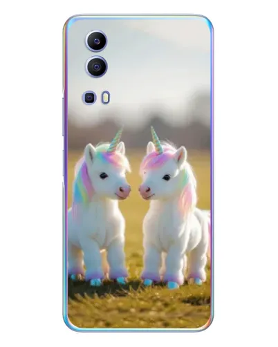 Чехол для Vivo Y72 с картинкой «Пара единорогов» Чехол для Vivo Y72 с картинкой «Пара единорогов»