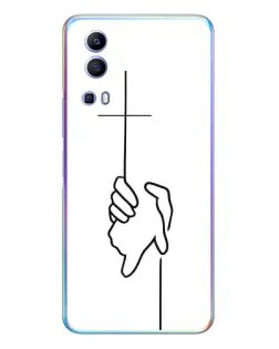 Чехол для Vivo Y72 с картинкой «Рука держит»