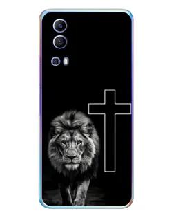 Чехол для Vivo Y72 с картинкой «Лев и Крест»