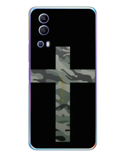 Чехол для Vivo Y72 с картинкой «Милитари Крест»