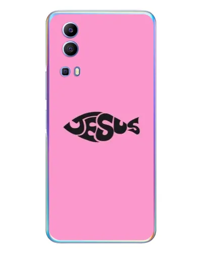 Чехол для Vivo Y72 с картинкой «Розовый символ  Jesus»