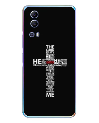 Чехол для Vivo Y72 с картинкой «Текстовый крест» Чехол для Vivo Y72 с картинкой «Текстовый крест»