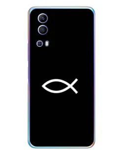 Чехол для Vivo Y72 с картинкой «Символ рыбы Jesus»