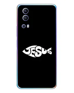 Чехол для Vivo Y72 с картинкой «Рыба Jesus»