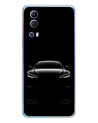 Чехол для Vivo Y72 с картинкой «Силуэт Tesla Night»