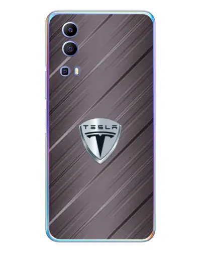 Чехол для Vivo Y72 с картинкой «Металлическая текстура Tesla»