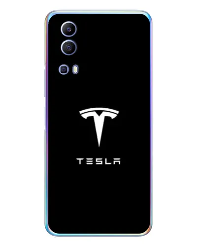Чехол для Vivo Y72 с картинкой «Tesla White Logo»