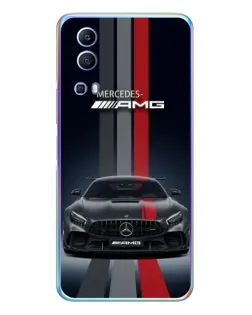 Чехол для Vivo Y72 с картинкой «Mercedes — белый карбон»