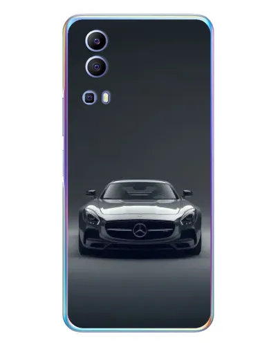 Чехол для Vivo Y72 с картинкой «Mercedes на черном»
