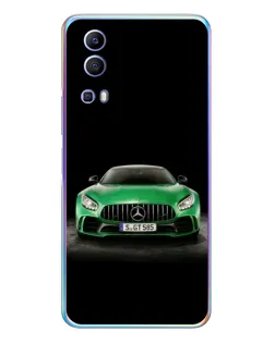 Чехол для Vivo Y72 с картинкой «Mercedes — неоновый лого»