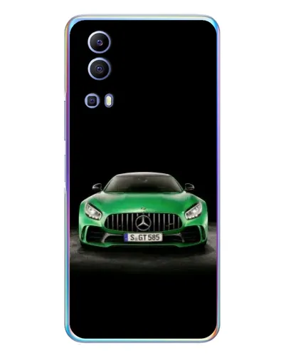 Чехол для Vivo Y72 с картинкой «Mercedes — неоновый лого»