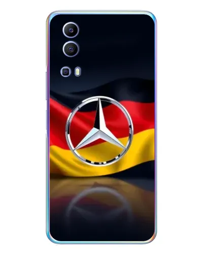 Чехол для Vivo Y72 с картинкой «Mercedes — флаг Германии»