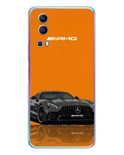 Чехол для Vivo Y72 с картинкой «Оранжевый Mercedes AMG»