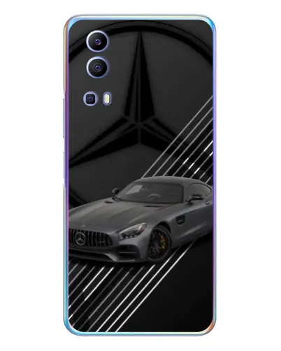 Чехол для Vivo Y72 с картинкой «Mercedes AMG — графика»