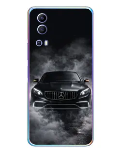 Чехол для Vivo Y72 с картинкой «Mercedes в дыму»