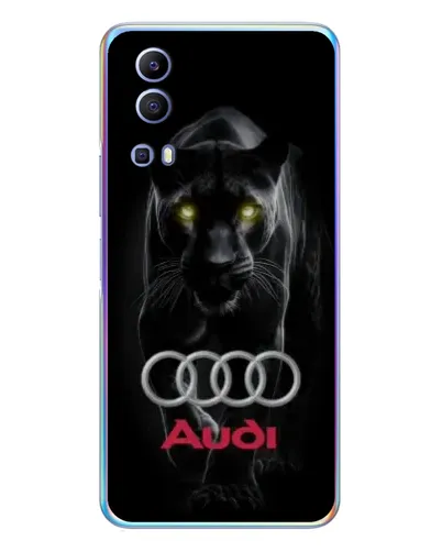Чехол для Vivo Y72 с картинкой «Пантера и Audi»