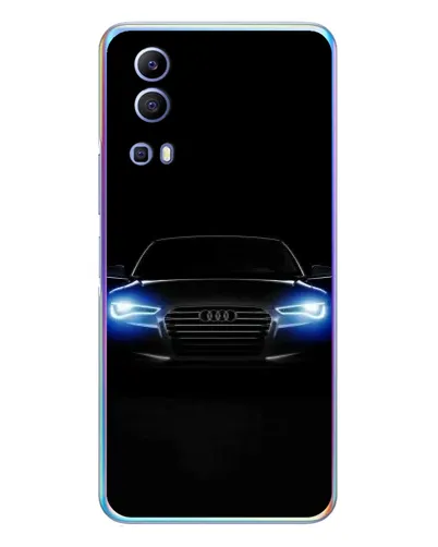 Чехол для Vivo Y72 с картинкой «Audi в неоне»