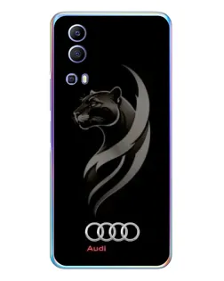 Чехол для Vivo Y72 с картинкой «Графика — пантера и Audi»