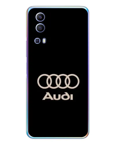 Чехол для Vivo Y72 с картинкой «Audi — золотой логотип»