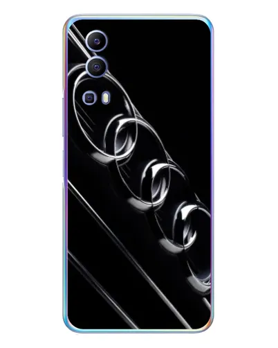 Чехол для Vivo Y72 с картинкой «Audi — абстрактные кольца»