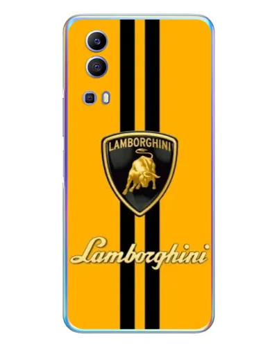 Чехол для Vivo Y72 с картинкой «Lamborghini Stripe желтый»