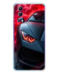 Чехол для Vivo Y72 с картинкой «Lamborghini красное сияние»