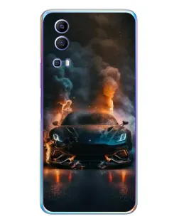 Чехол для Vivo Y72 с картинкой «Lamborghini дымная эстетика»